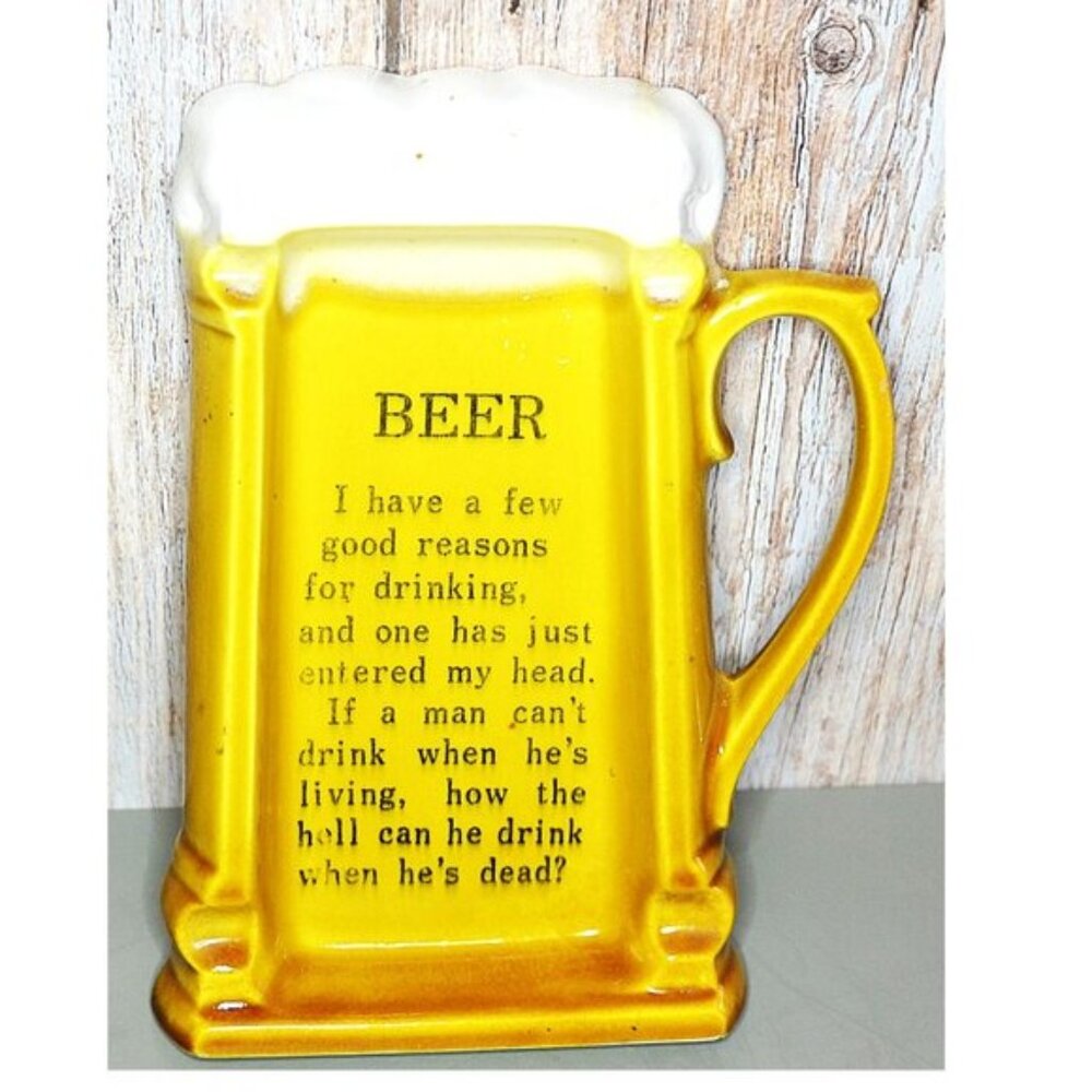 Vintage Artmark Whimsical Beer Pin Tray Barware Decor Japan